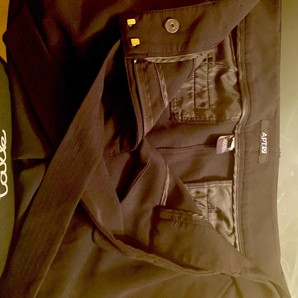 Wide Leg Dress Pant with Belt and Zipper with Button in front,